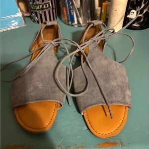 Universal Thread Blue Lace Up Sandals